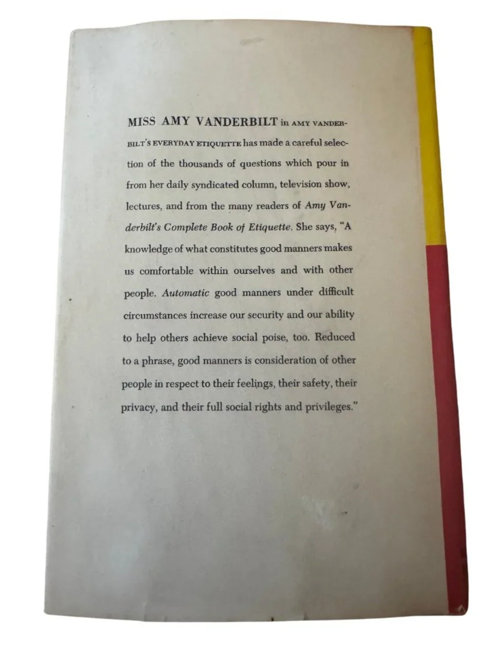 Vintage 1956 Amy Vanderbilt Everyday Etiquette Book Andy Warhol Illustrations